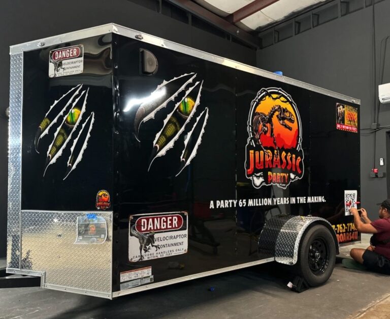 Enclosed trailer wrap